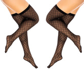 Mapale 1112 Diamond Mesh Overknee-Stiefel Farbe Schwarz